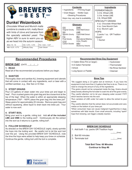 Dunkel Weizenbock Glossary 4 Oz