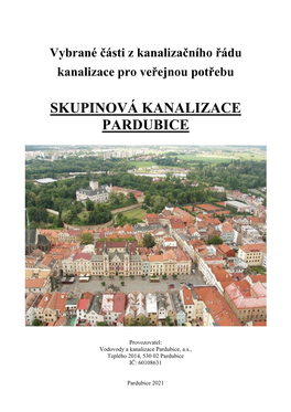 Výpis Z Kanalizačního Řádu Skupinové Kanalizace Pardubice