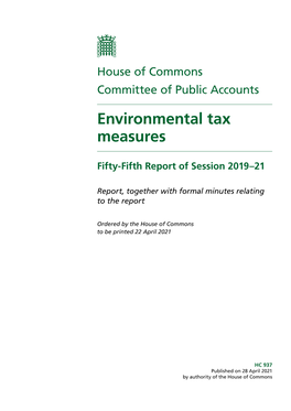 Environmental Tax Measures