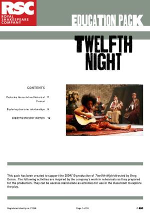Twelfth Night Teacher Pack 2009