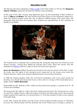 About Bran Castle