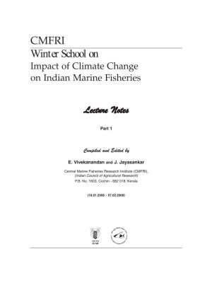 Winter School on Impact of Climate Change on Indian Marine Fisheries
