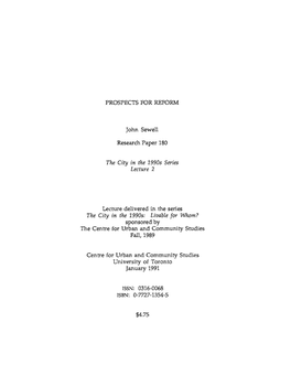 180 Sewell 1991 Prospects for Reform.Pdf