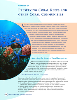 Chapter 21 Preserving Coral Reefs and Other Coral Communities