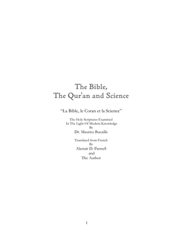 The Bible, the Qur'an and Science