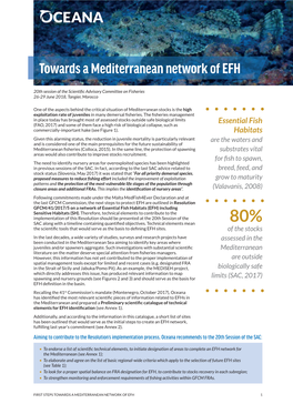 Towards a Mediterranean Network of EFH