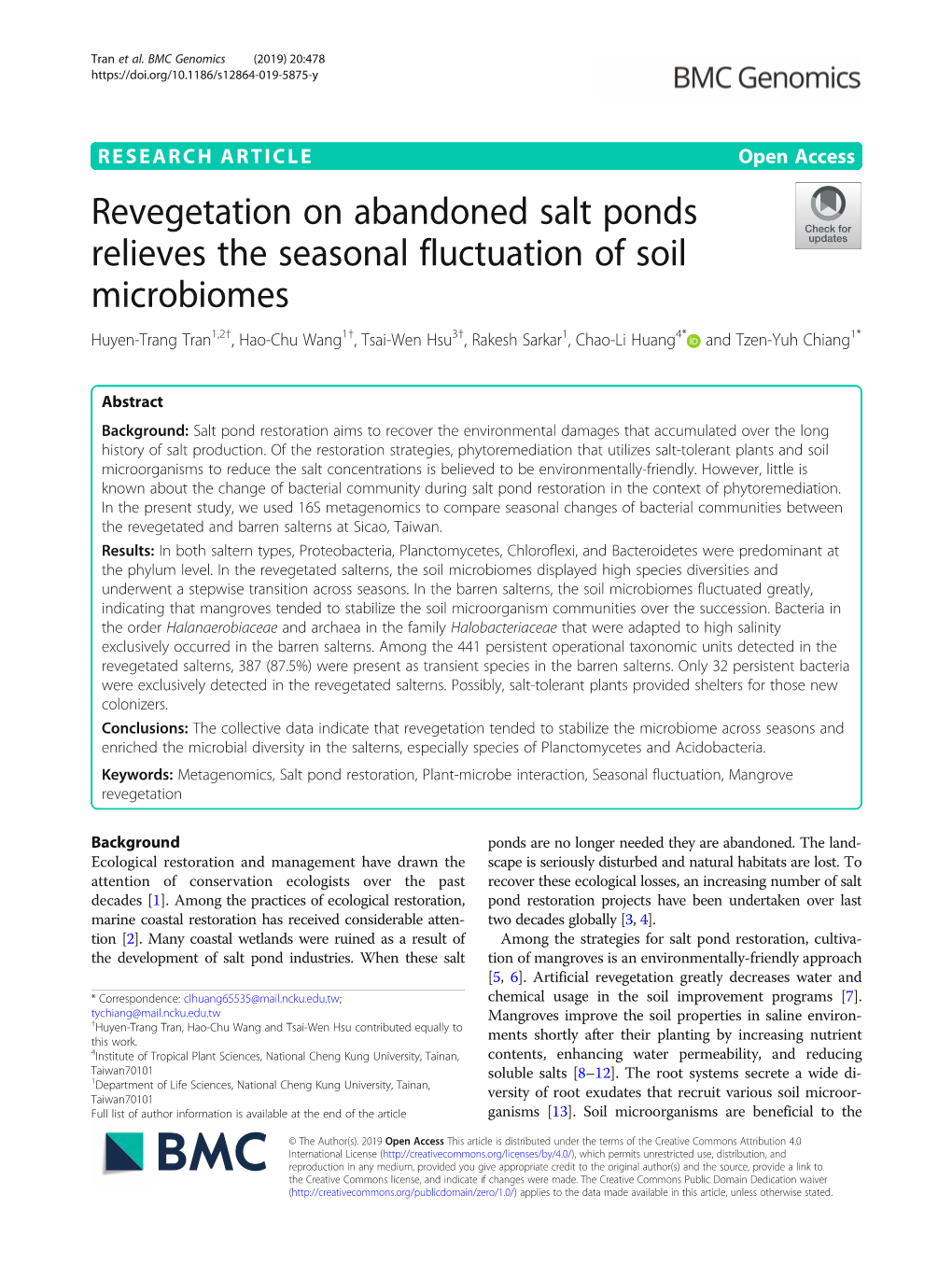 Revegetation on Abandoned Salt Ponds Relieves the Seasonal