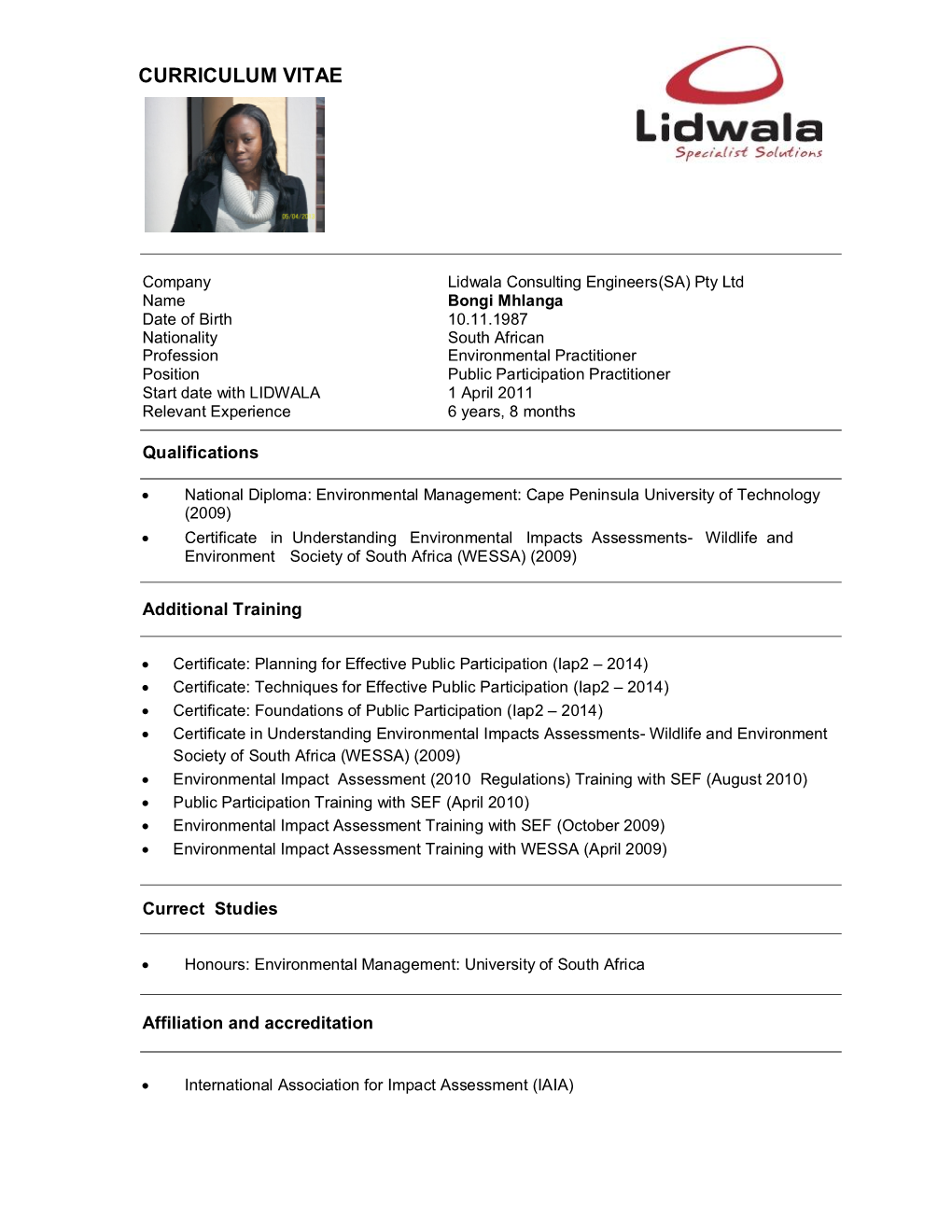 Curriculum Vitae