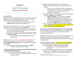 Ruth 2 God's Provision