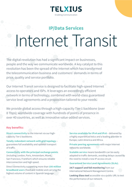 Internet Transit Fact Sheet