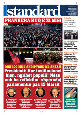 PRANVERA KUQ E ZI NISI Zi Nisi, Shqiptarët Folën: Askush Mbi Kushtetutën! Faqe 5