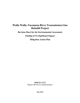 Preliminary Environmental Assessment (EA)