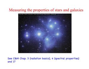 Measuring the Properties of Stars and Galaxies