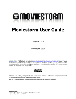 Moviestorm User Guide