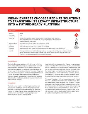 Indian Express Chooses Red Hat Solutions to Transform Its Legacy Infrastructure Into a Future-Ready Platform