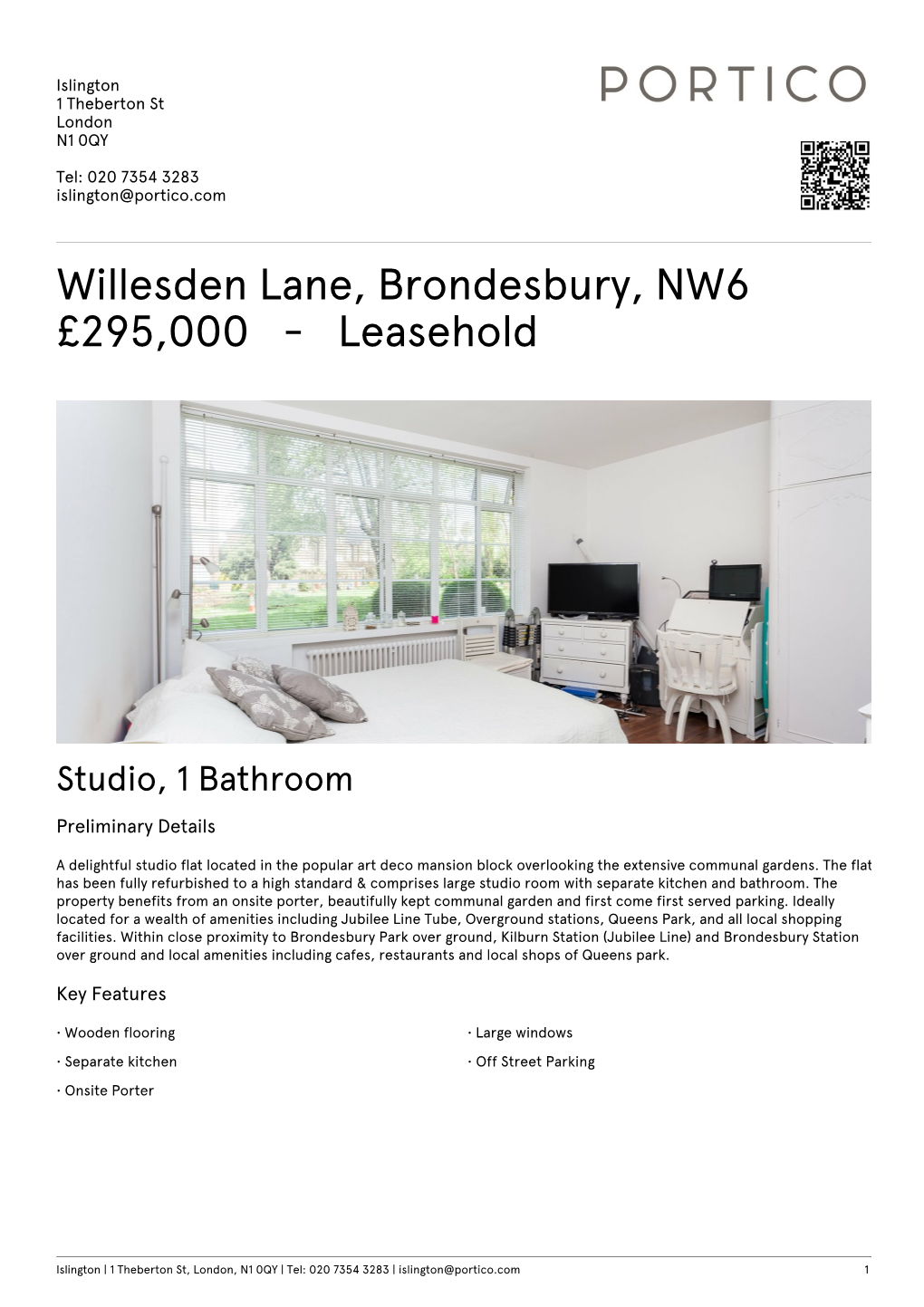 Willesden Lane, Brondesbury, NW6 £295000