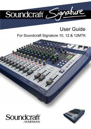 Signature 10/12/12MTK User Guide
