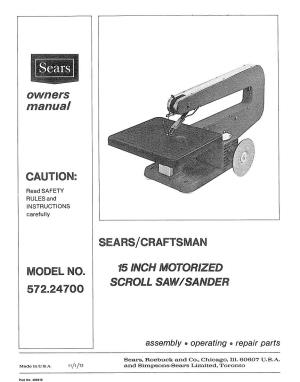Cautron: Model No. 572.24700 Sears/Craftsman