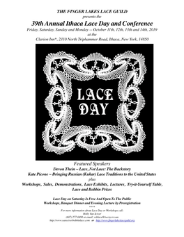39Th Annual Ithaca Lace Day and Conference