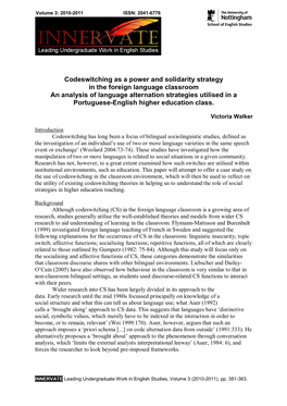 Codeswitching As a Power and Solidarity Strategy