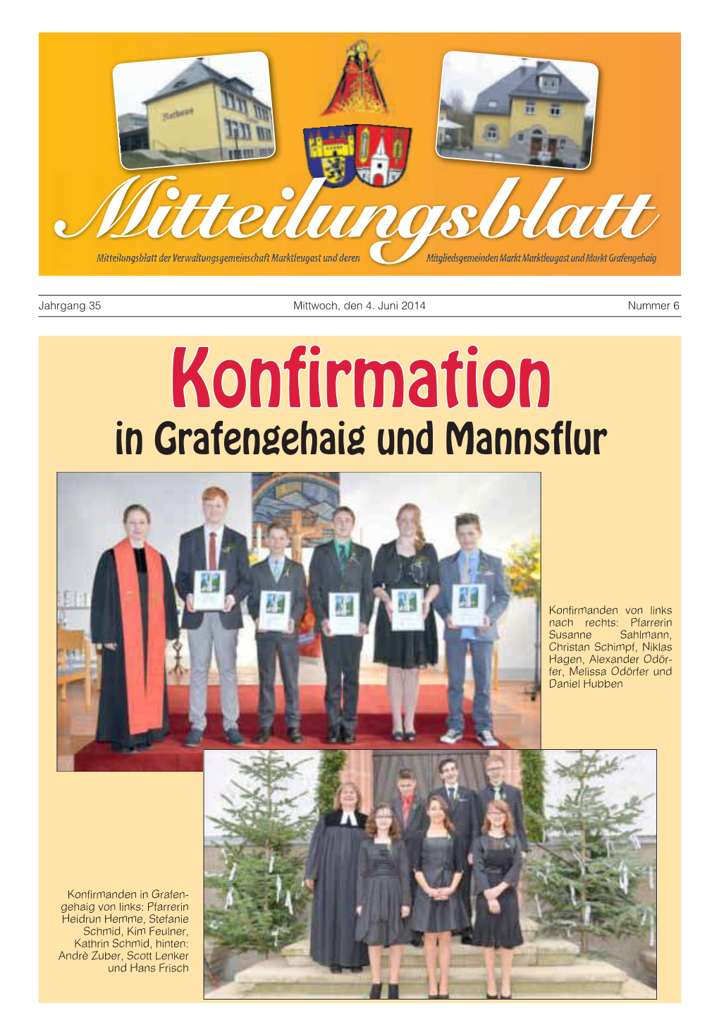 Konfirmation in Grafengehaig Und Mannsflur