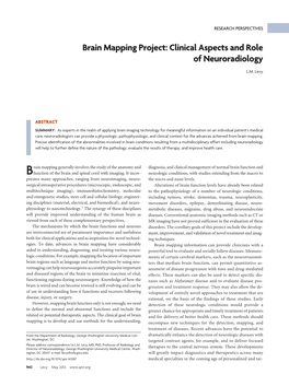 Brain Mapping Project: Clinical Aspects and Role of Neuroradiology