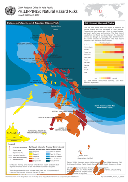 PHILIPPINES: Natural Hazard Risks \! Issued: 08 March 2007