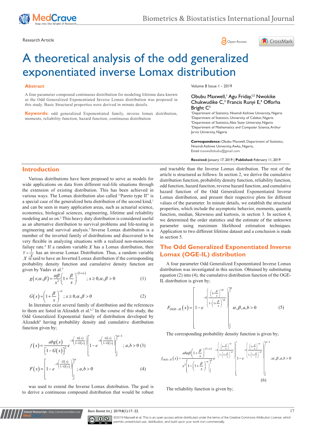 A Theoretical Analysis of the Odd Generalized Exponentiated Inverse Lomax Distribution