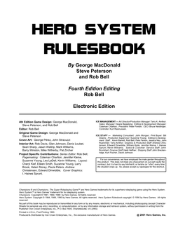 Hero System Rulesbook