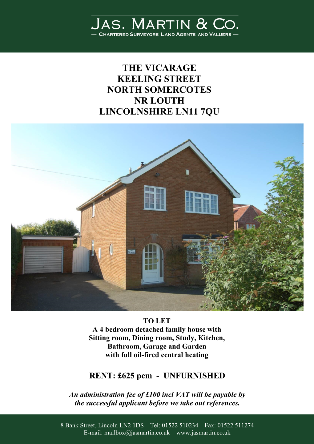 The Vicarage Keeling Street North Somercotes Nr Louth Lincolnshire Ln11 7Qu