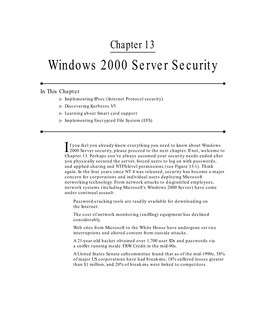 Windows 2000 Server Security