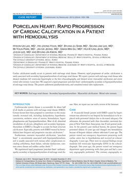Rapid Progression of Cardiac Calcification in a Patient with Hemodialysis