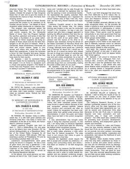 CONGRESSIONAL RECORD— Extensions of Remarks E2340 HON
