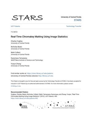 Real-Time Chromakey Matting Using Image Statistics