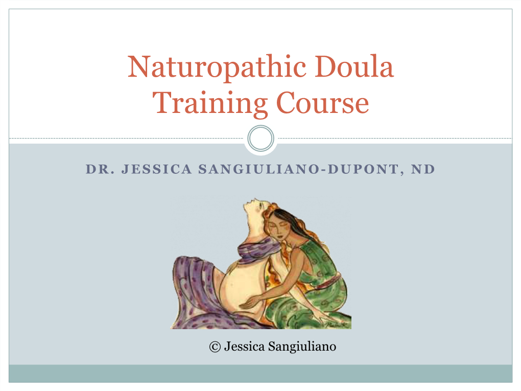 Naturopathic Doula Training Course