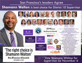 “The Right Choice Is Shamann Walton”