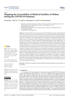 Mapping the Accessibility of Medical Facilities of Wuhan During the COVID-19 Pandemic