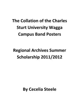 The Collation of the Charles Sturt University Wagga Campus Band Posters