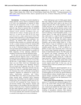 The Family of Asteroid (6) Hebe: Initial Results