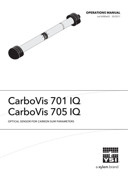 IQ Sensornet Carbovis 701 & 705 IQ Sensors User Manual