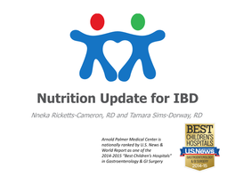 Nutrition Update for IBD