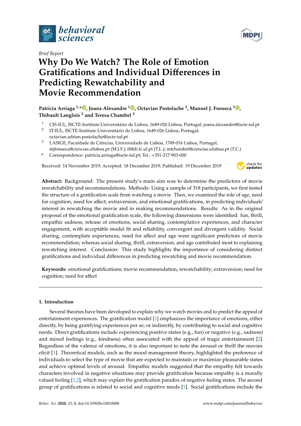 The Role of Emotion Gratifications and Individual Differences In