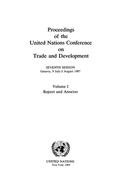 Proceedings of the United Nations Conference on Trade and Development