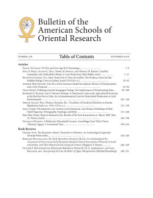 View Table of Contents
