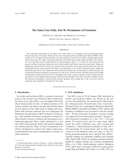 The Santa Cruz Eddy. Part II: Mechanisms of Formation