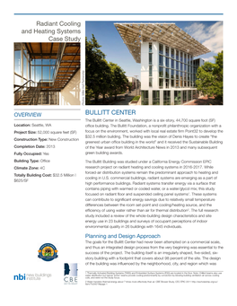 BULLITT CENTER Radiant Cooling and Heating Systems Case Study