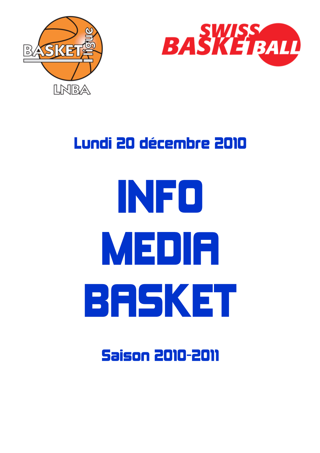 Lundi 20 Décembre 2010 Saison 2010-2011