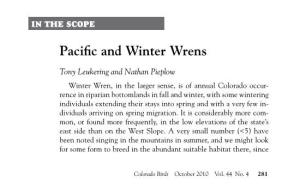 Pacific and Winter Wrens
