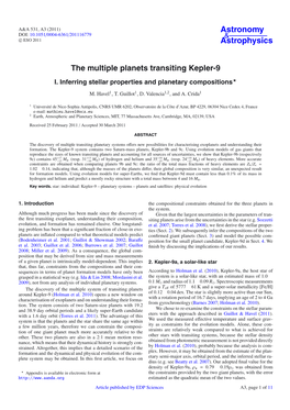 The Multiple Planets Transiting Kepler-9 I