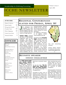 Icche Newsletter Illinois Council on Continuing Higher Education